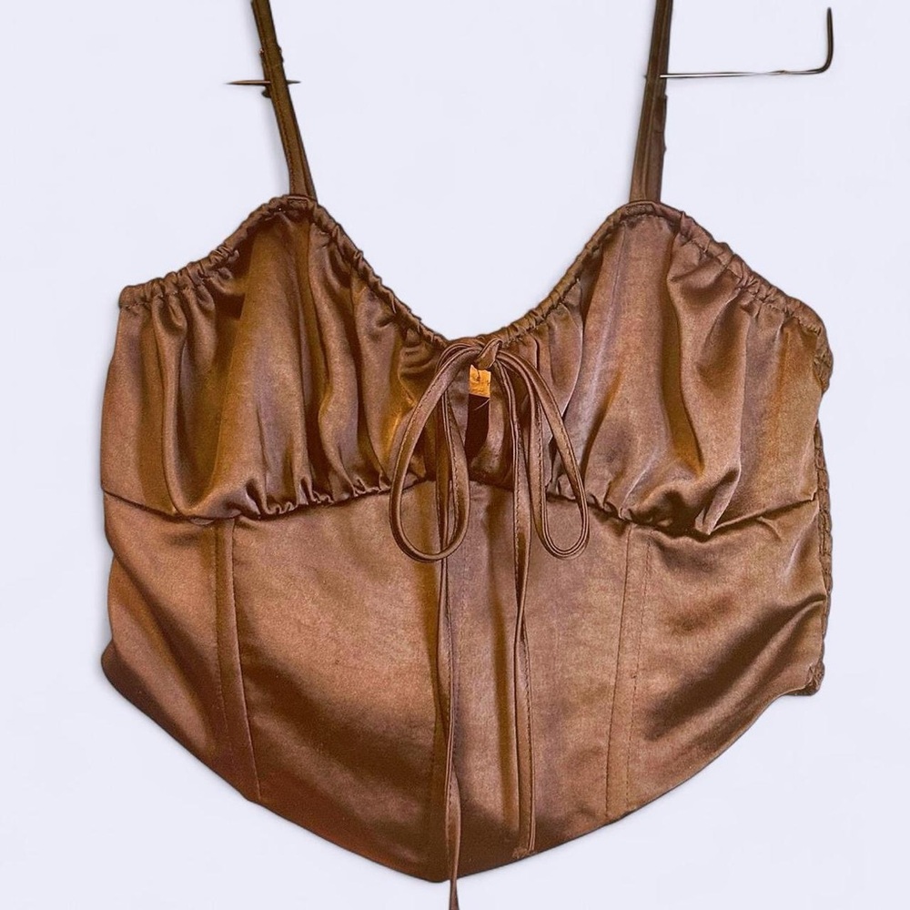 La Hearts Dark Satin Top